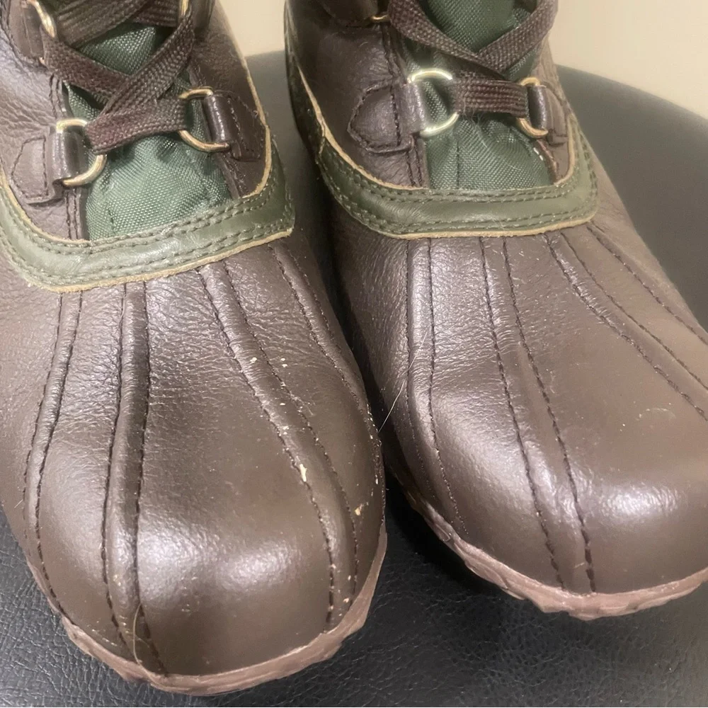 PsyBeria Dry goods Men's Boots Size 7 Green Brown Stash Pocket - Picture 7 of 10